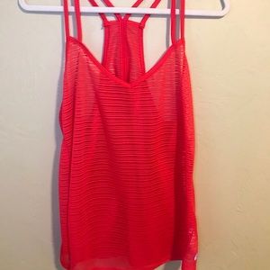 Marika Semi Sheer stripes workout tank XL